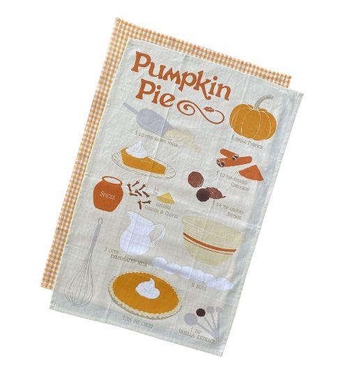 Pumpkin Pie Dishtowel - Set of 2