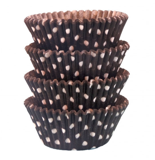 Black Polka Dot Baking Cups - Standard & Mini Sizes available