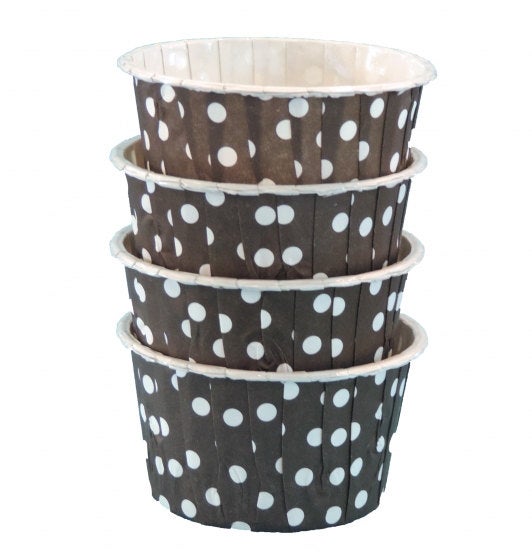 Black with White Dots Candy Nut Cups
