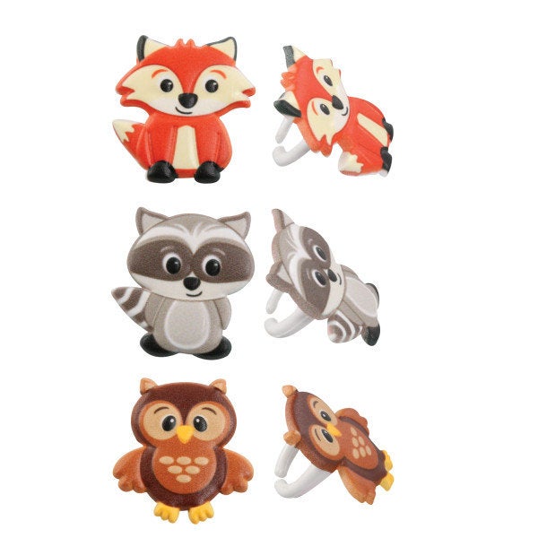 Woodland Friends Rings-Set of 12