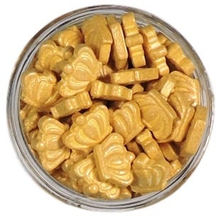 Gold Crown Candy Sprinkles - Bulk