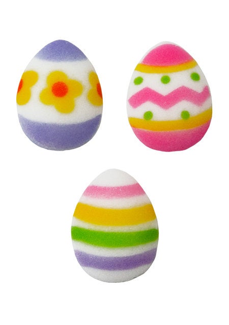 Easter Egg Assorted Sugar Dec-ons