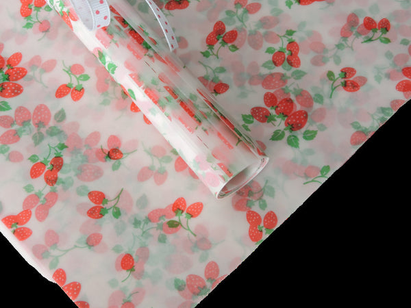 Strawberry Patterened Wax Paper Sheets