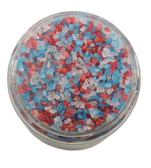 Red, White and Blue Sugar Crystals