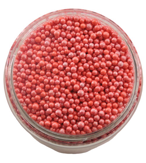 Mini Red Pearl Beads - Bulk