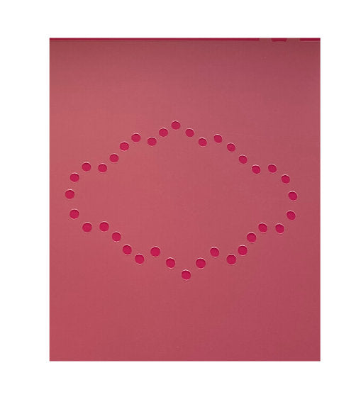 Oval Plaque Polka Dot Stencil w/ Free Cookie Cutter