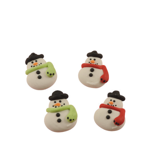 Snowman with Hats Royal Icing Decorations