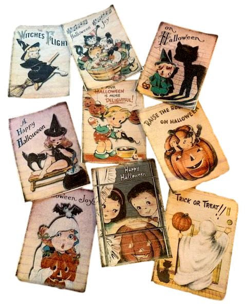 Edible Vintage Happy Halloween Wafer Paper-Make adorable halloween cookies!