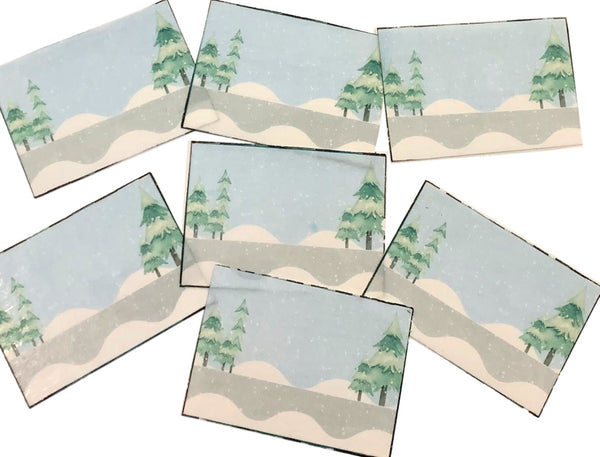 Snowy Roads Wafer Paper-Make adorable Christmas cookies!