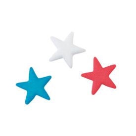 Red, White and Blue Edible Sugar Star Dec Ons