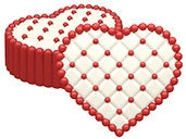 Quilted Heart Oreo Cookie Mold-Make your own chocolate covered Oreos with the 4 Cavity Quilted Heart Cookie Mold.