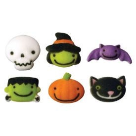 Frightful Friends Assorted Edible Sugar Dec-Ons-Package in a set of 12, 2 of each design.