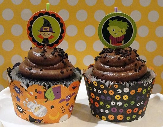 Trick or Treat Reversible Cupcake Wrappers