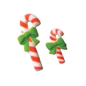 Candy Cane Edible Sugar Dec Ons-Candy Canes come in a package of 10, 4 large and 6 small.