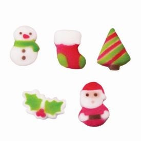 Christmas Cuties Edible Sugar Dec Ons-These adorable Christmas Cuties can be used for all your mini baked treats.