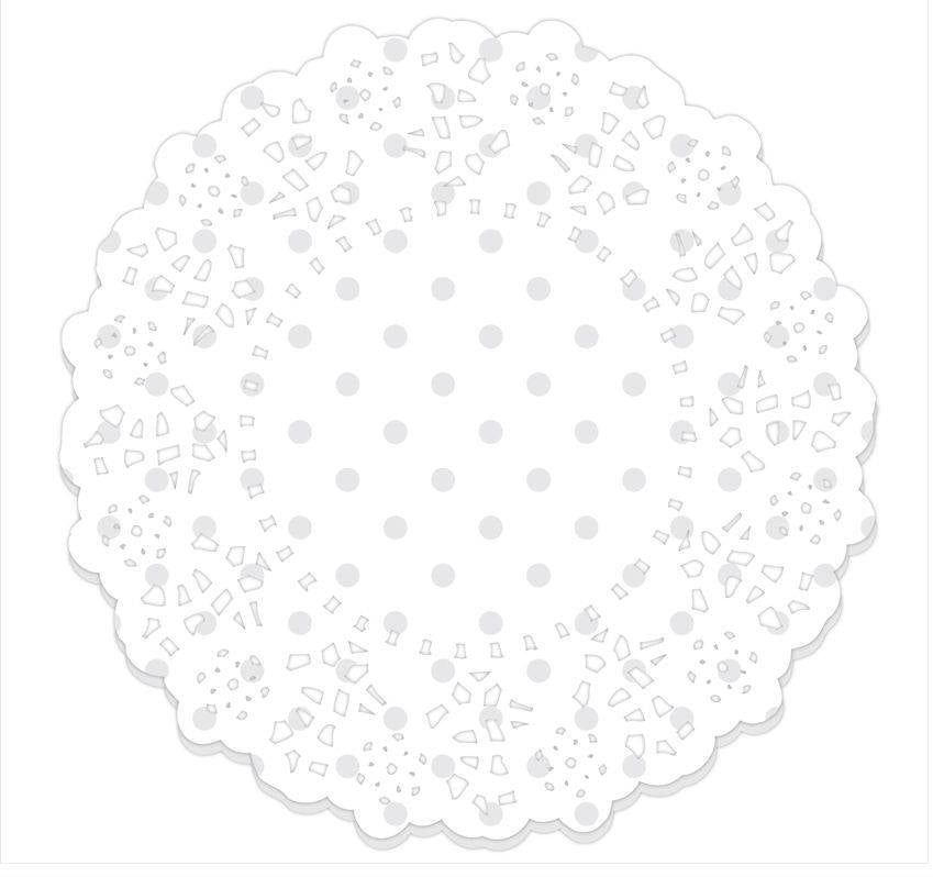 Lily White Polka Dot Doilies