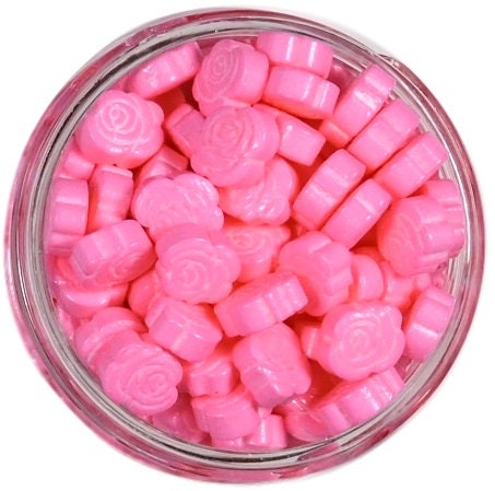 Pink Roses Candy Sprinkles - Bulk