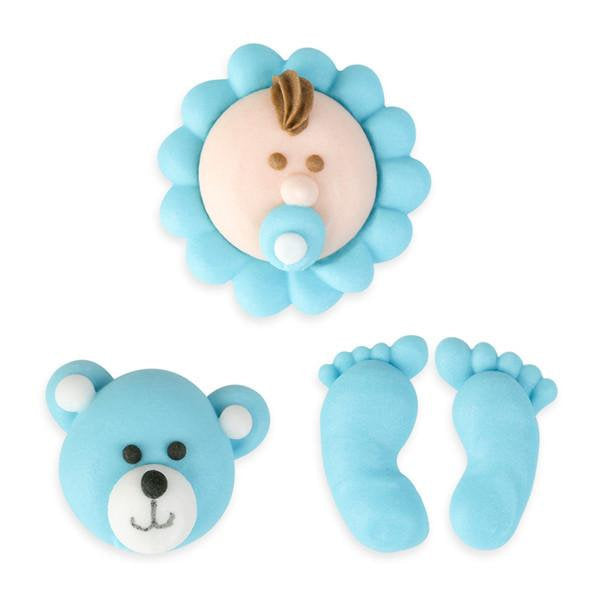 Baby Boy Royal Icing Decorations