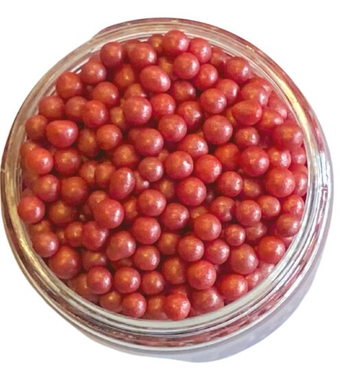 Red Shimmer Pearls - Bulk