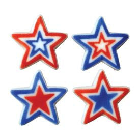 Large Patriotic Stars Edible Sugar Dec Ons