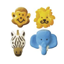 Jungle Animal Assort Edible Sugar Dec-Ons-Set of 8