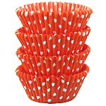 Orange Polka Dot Baking Cups