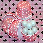 Pink w/ White Dot Nut Cup