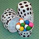 White w/ Black Dot Mini Nut Cup