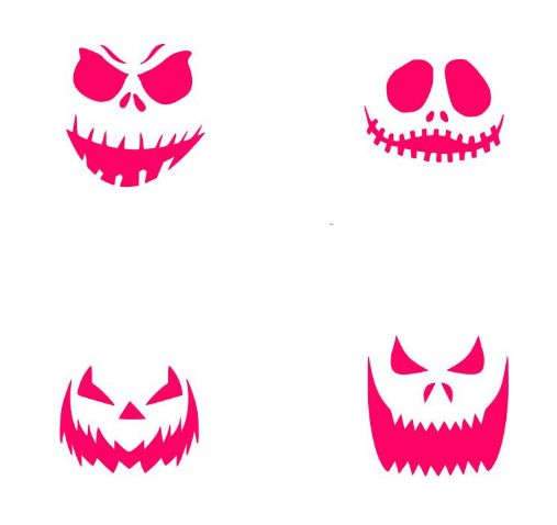 Pumpkin Faces Oreo Stencils