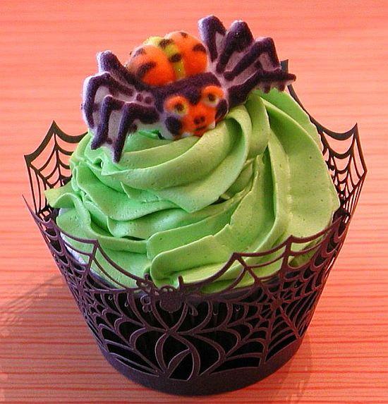 Spider Web Cupcake Wrapper-Set of 12 Laser Cut Cupcake Wrappers